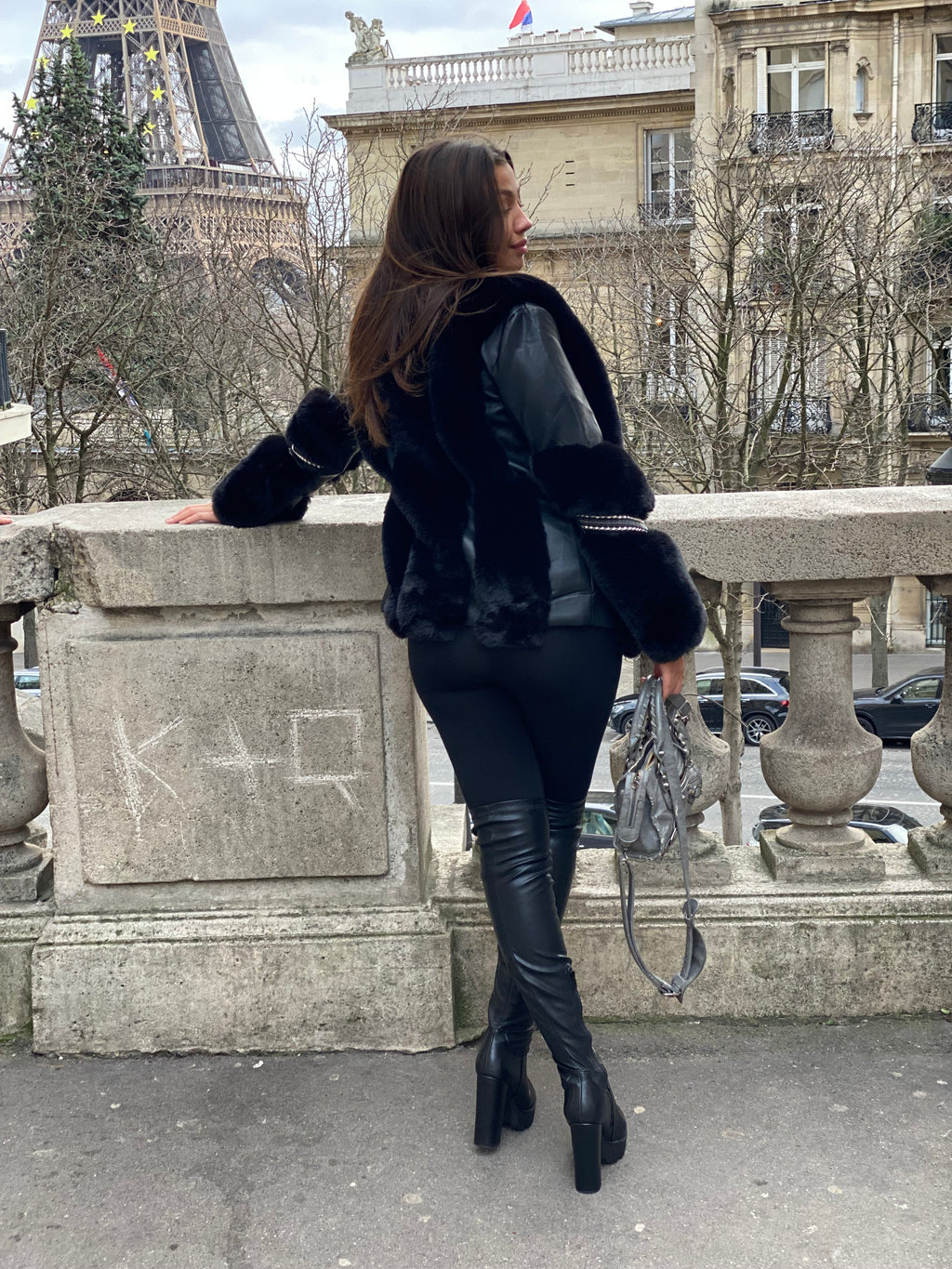 Paris veste Fourrure Vegan Ceintré
