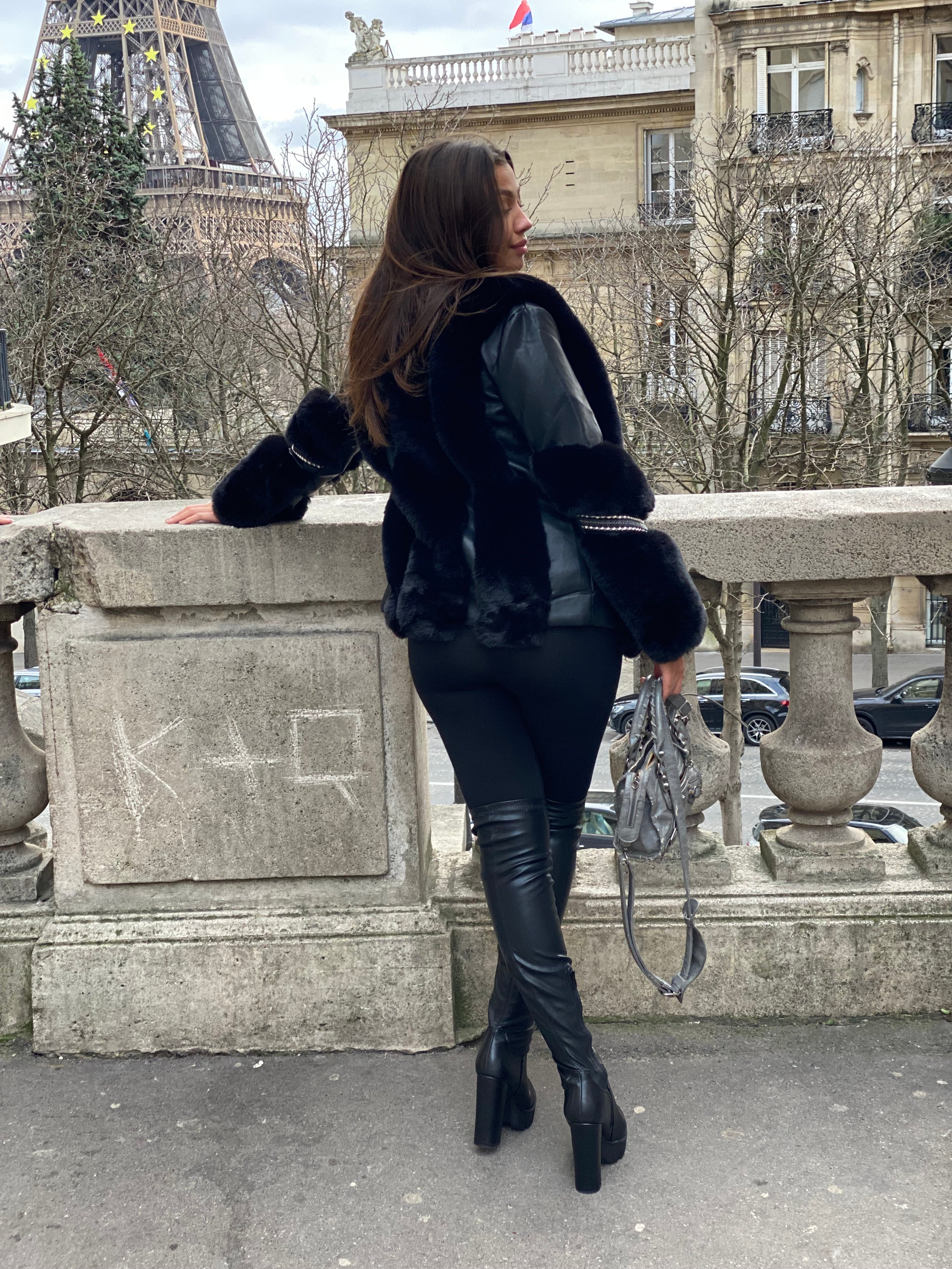 Paris veste Fourrure Vegan Ceintré